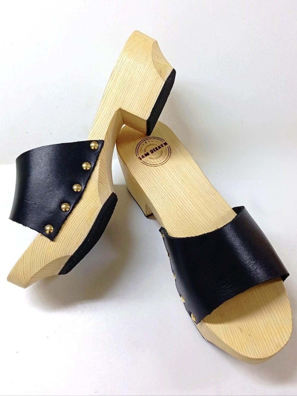 Handmade Wooden Clogs/Sandals Special Cut Unisex Size EU45 US Size 13